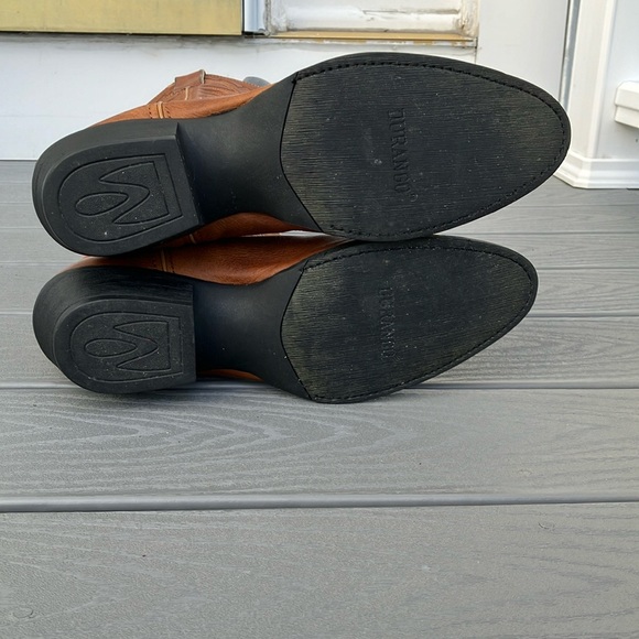 Durango Men Pull-on Western Leather Boot 12” Brown Size 10.5 - Picture 12 of 17